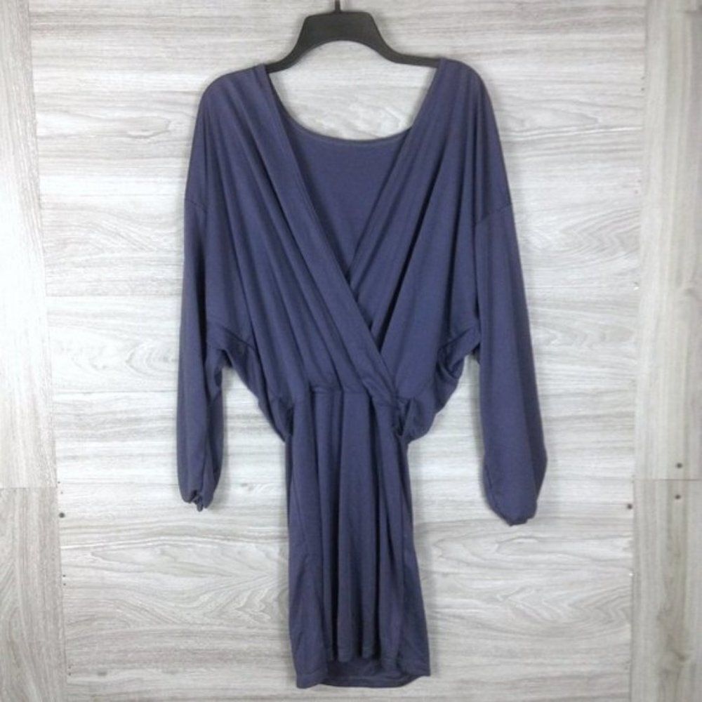 Go Couture Charcoal Wrap Style Mini Dress Go Couture
